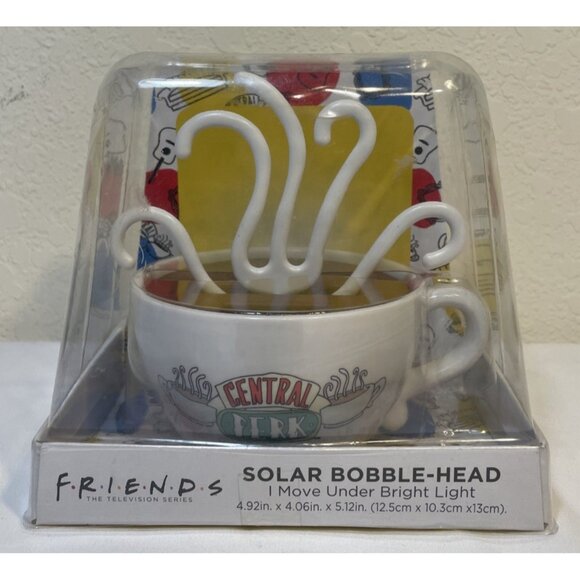 Friends Central Perk Solar Bobble Head- Bobble Coffee Cup Dancing TV Collectible - Picture 1 of 10